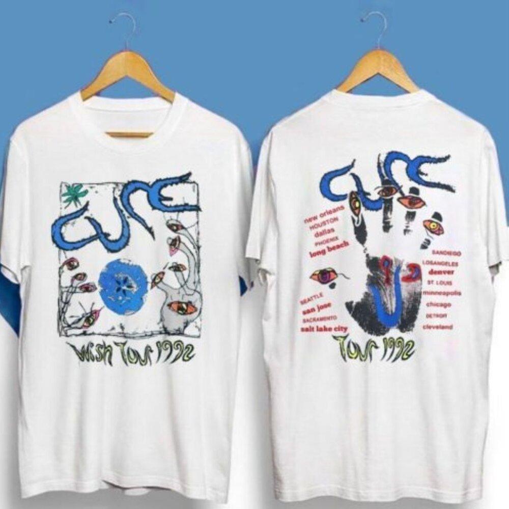 The Cure 1992 Wish Tour Band Graphic Music Fan Streetwear Concert  2 Sided